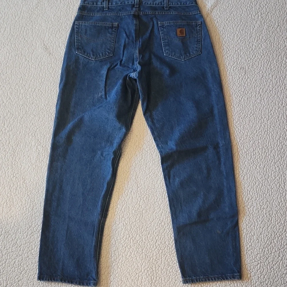 Carhartt Relaxed Fit Acid Washed Straight Leg 100% Cotton Jeans